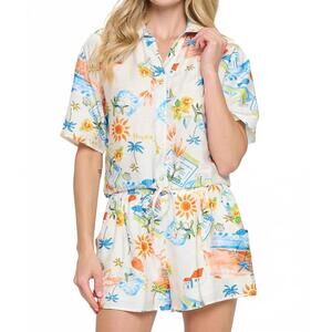 NEW MEET ME IN SANTORINI mediterranean daydream set in white multi